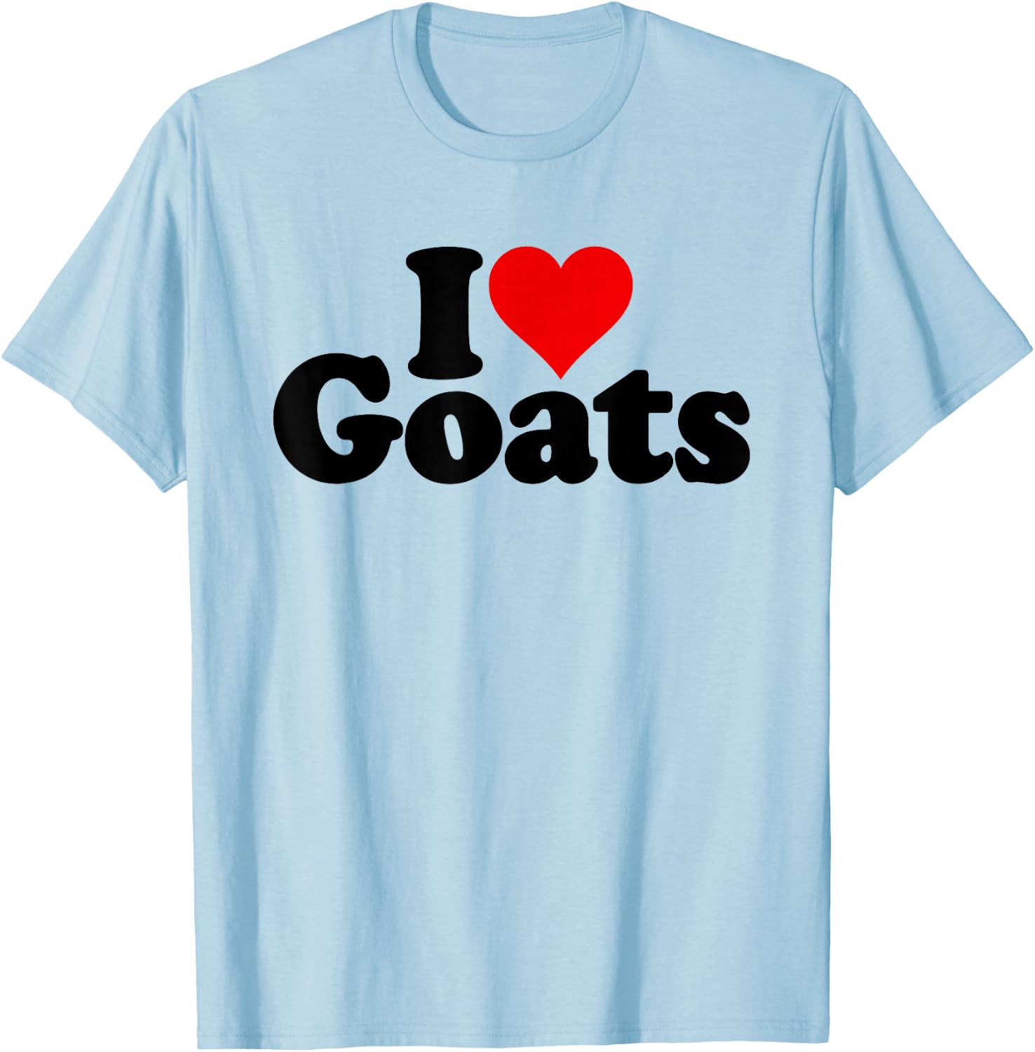 I Love Heart Goats T-Shirt - T-Shirt | Light Blue