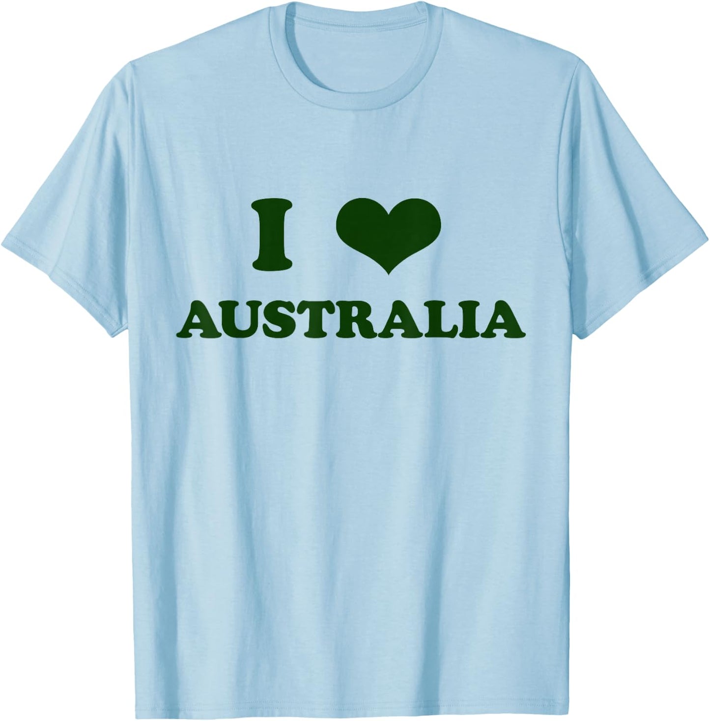 I Love Australia I Heart Shape Aussie Men Women Kids T-Shirt - T-Shirt | Light Blue