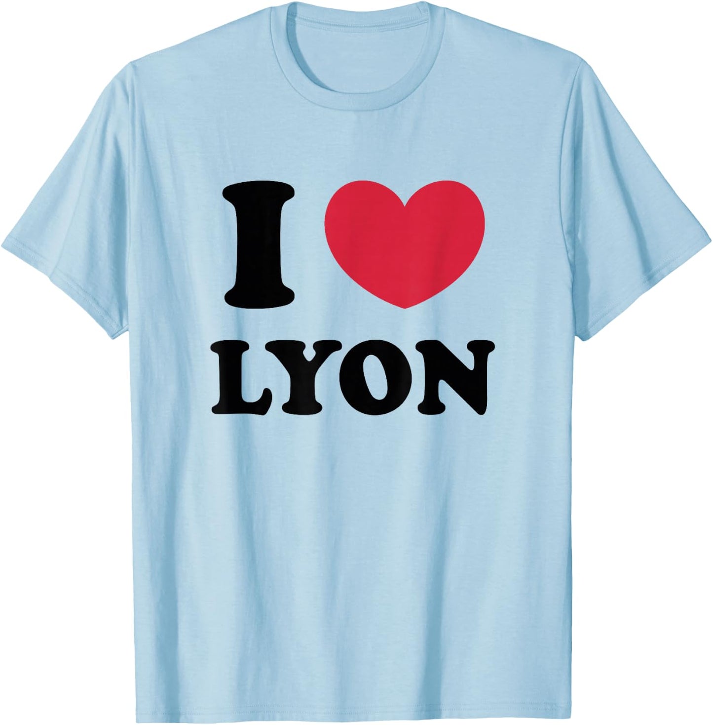 I Love Lyon , white, S T-Shirt - T-Shirt | Light Blue