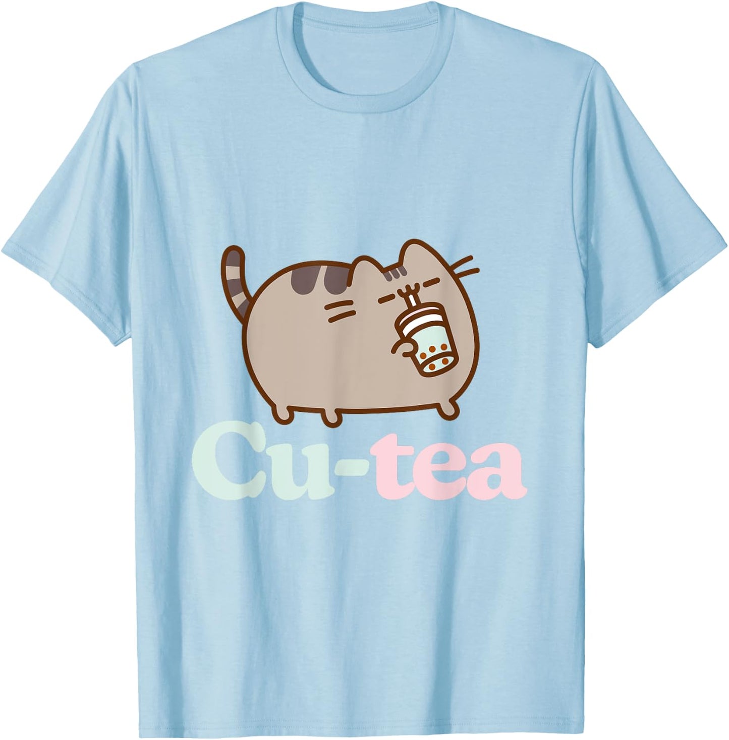 Pusheen Cu-Tea Boba T-Shirt - T-Shirt | Light Blue