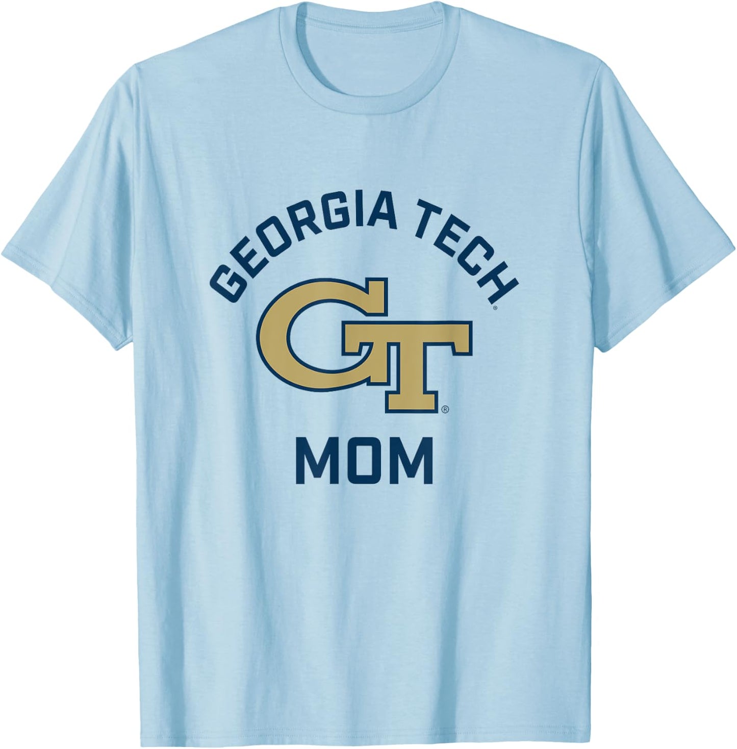 Georgia Tech Yellow Jackets Arched Mom T-Shirt - T-Shirt | Light Blue
