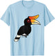 Rhinoceros Hornbill Cute Cartoon Birdorable Bird T-Shirt - T-Shirt | Light Blue