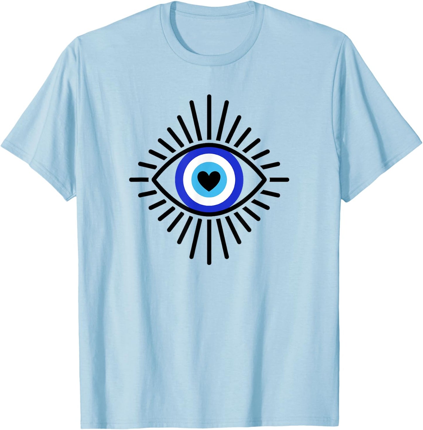 Evil Eye Spiritual Aesthetic Esoteric Mystical Theme T-Shirt - T-Shirt | Light Blue