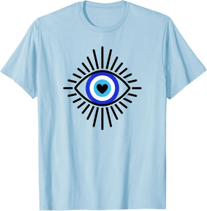 Evil Eye Spiritual Aesthetic Esoteric Mystical Theme T-Shirt - T-Shirt | Light Blue