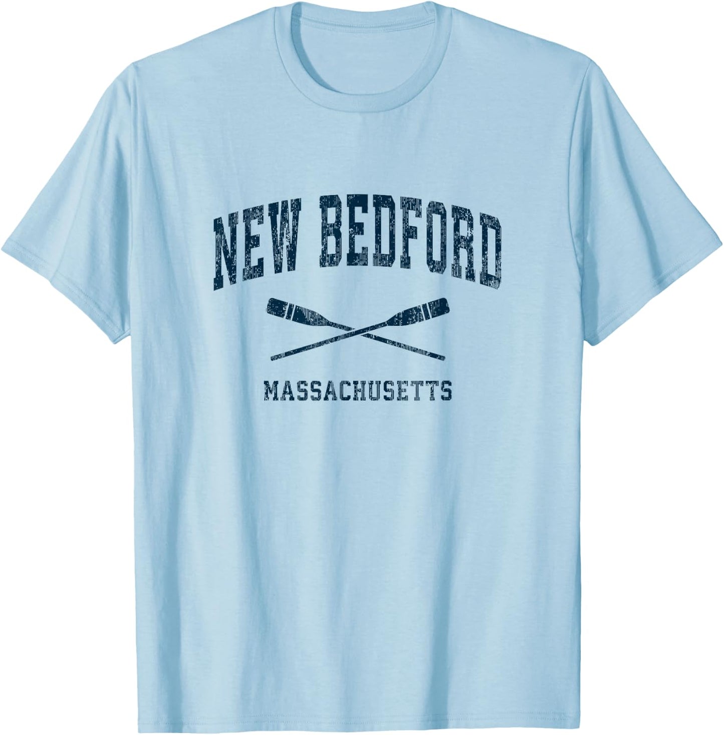 New Bedford Massachusetts Vintage Nautical Paddles Sports Oa T-Shirt - T-Shirt | Light Blue