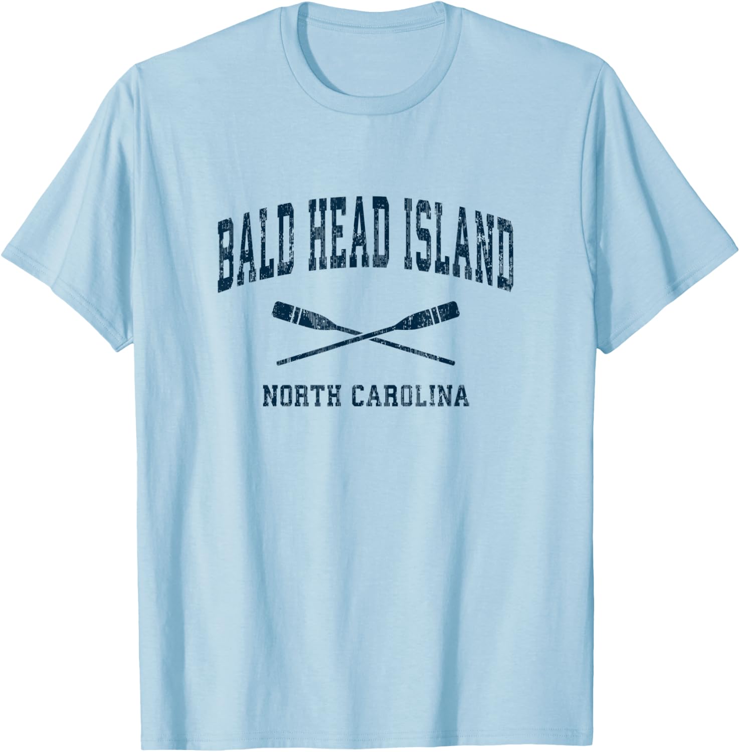 Bald Head Island North Carolina Vintage Nautical Paddles Spo T-Shirt - T-Shirt | Light Blue