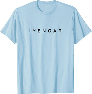 Iyengar Yogalehrer Klassische Schriftart Iyengar Anfänger-Design T-Shirt - T-Shirt | Light Blue