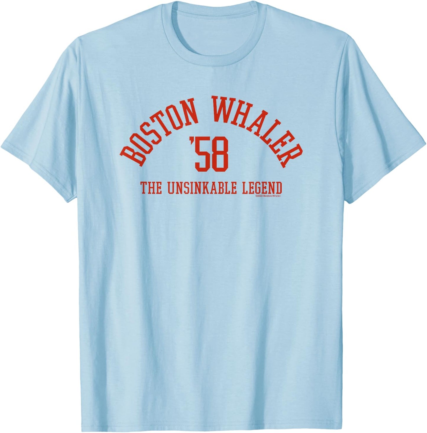 Boston Whaler Boston Collegiate Red T-Shirt - T-Shirt | Light Blue