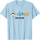 Biking Coffee Go Cycling Beer Repeat Funny Biker Cyclists T-Shirt - T-Shirt | Light Blue
