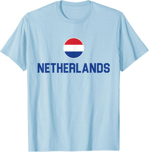 Netherlands 2024 Nederland Flag Holland Proud , orange T-Shirt - T-Shirt | Light Blue