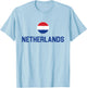 Netherlands 2024 Nederland Flag Holland Proud , orange T-Shirt - T-Shirt | Light Blue