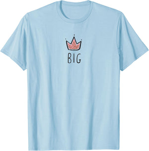 Crown Princess Leopard Little / G Big Sorority Reveal T-Shirt - T-Shirt | Light Blue