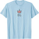 Crown Princess Leopard Little / G Big Sorority Reveal T-Shirt - T-Shirt | Light Blue