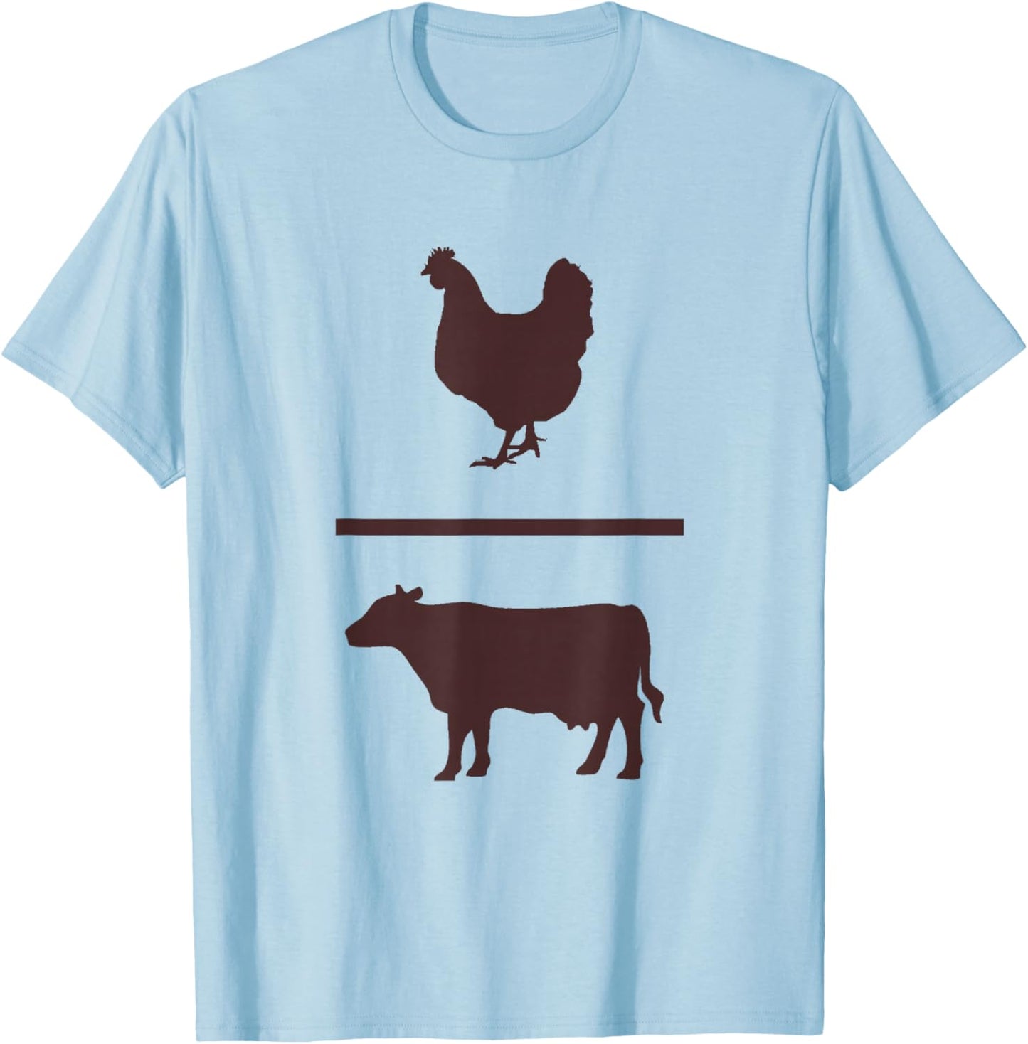 Brown Chicken Brown Cow T-Shirt - T-Shirt | Light Blue