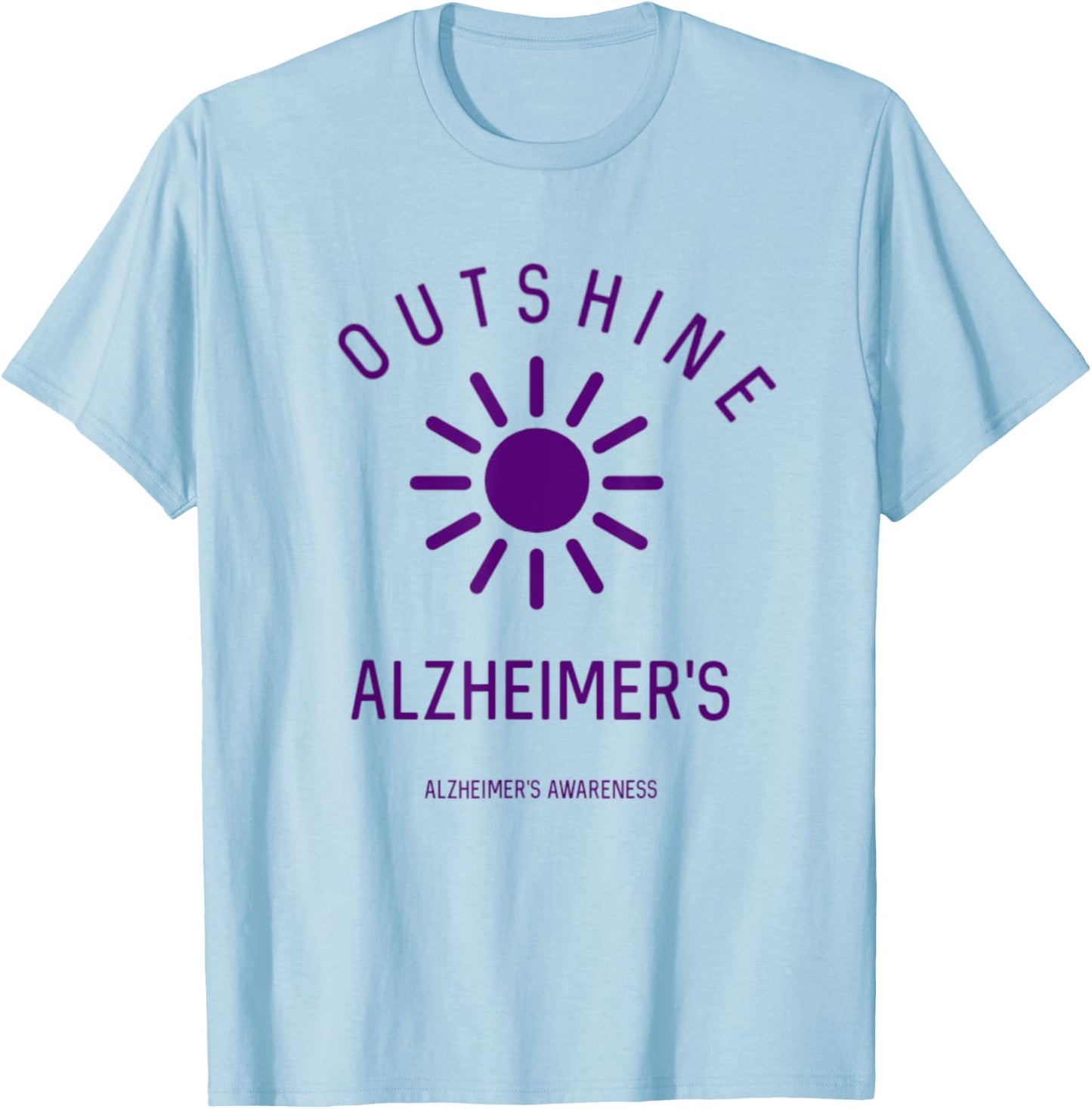 Outshine Alzheimer's Awareness Support Summer June Sunshine Women Kids T-Shirt - T-Shirt | Light Blue