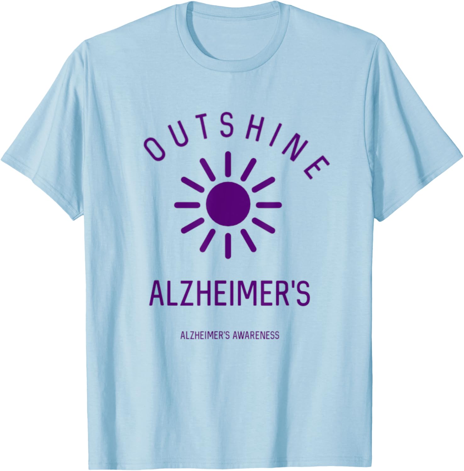 Outshine Alzheimer's Awareness Support Summer June Sunshine Women Kids T-Shirt - T-Shirt | Light Blue
