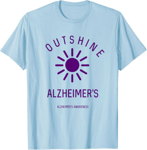 Outshine Alzheimer's Awareness Support Summer June Sunshine Women Kids T-Shirt - T-Shirt | Light Blue