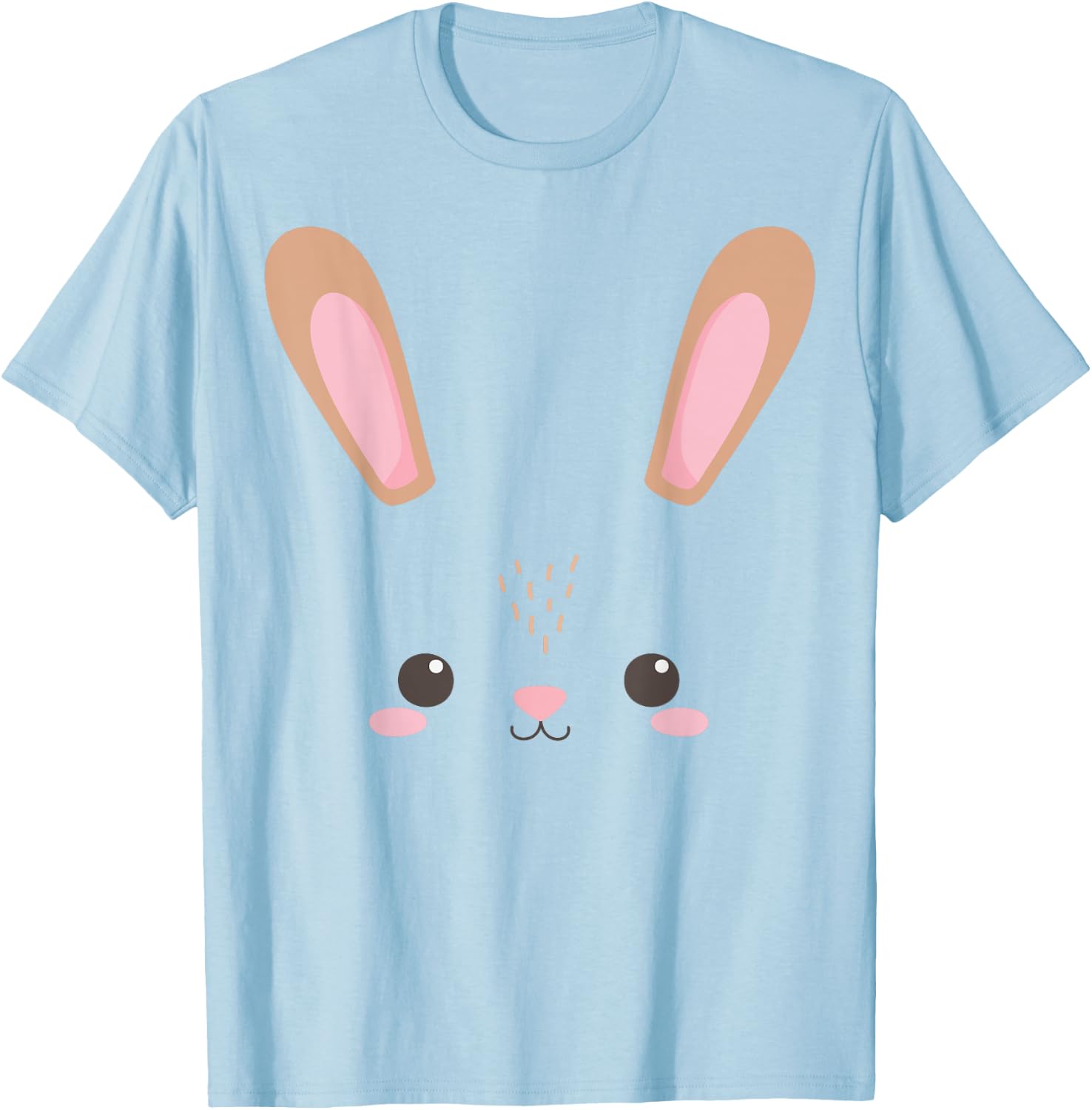 Cute White Bunny Rabbit Face Costume For Kids and Toddlers T-Shirt - T-Shirt | Light Blue