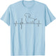 EKG Heartbeat Dachshund Dachshund for Dog Owners , White T-Shirt - T-Shirt | Light Blue