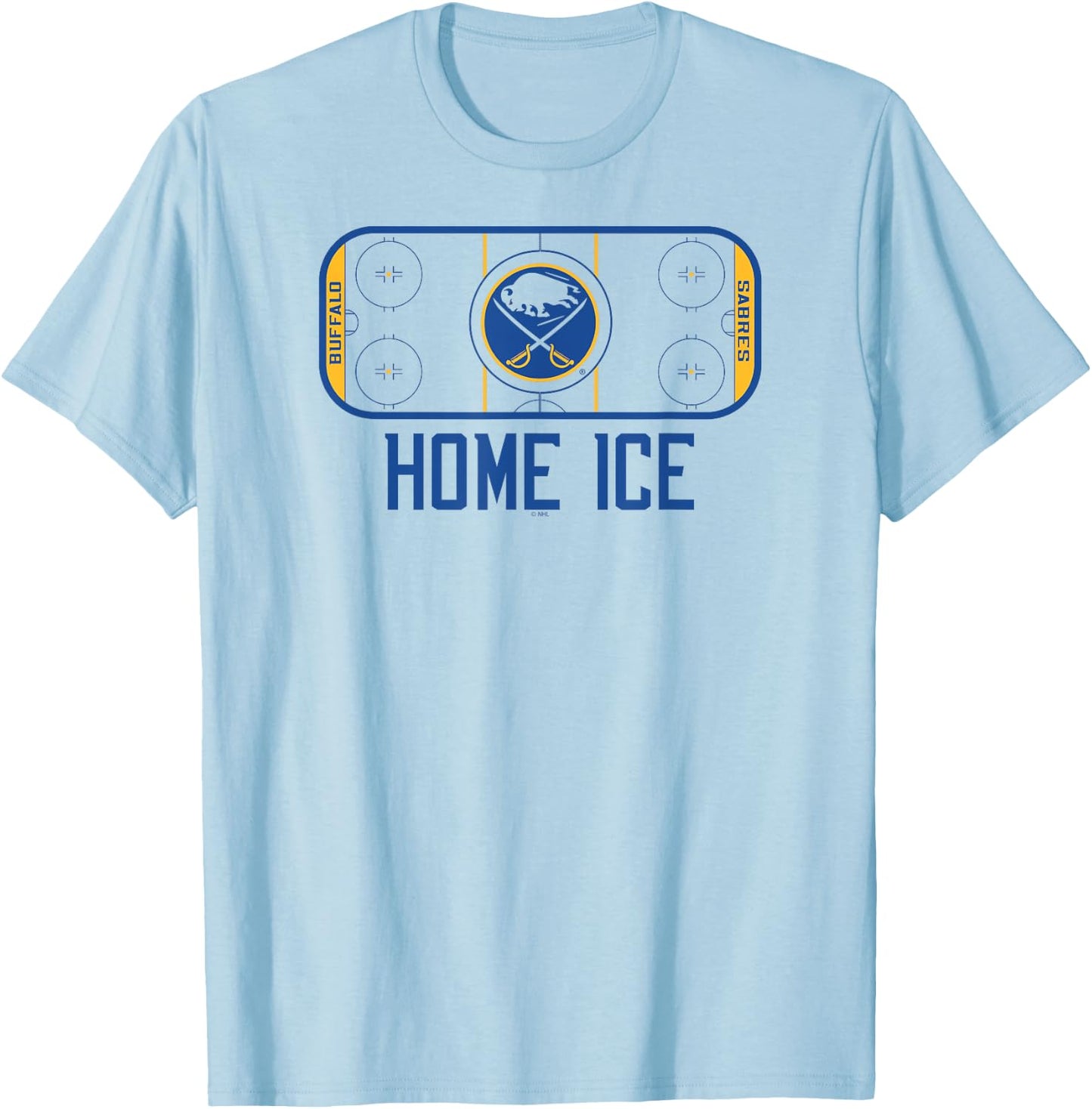 Buffalo Sabres Home Ice White Officially Licensed T-Shirt - T-Shirt | Light Blue