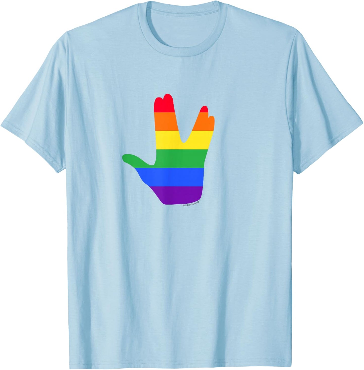 Star Trek Pride Vulcan Salute T-Shirt - T-Shirt | Light Blue