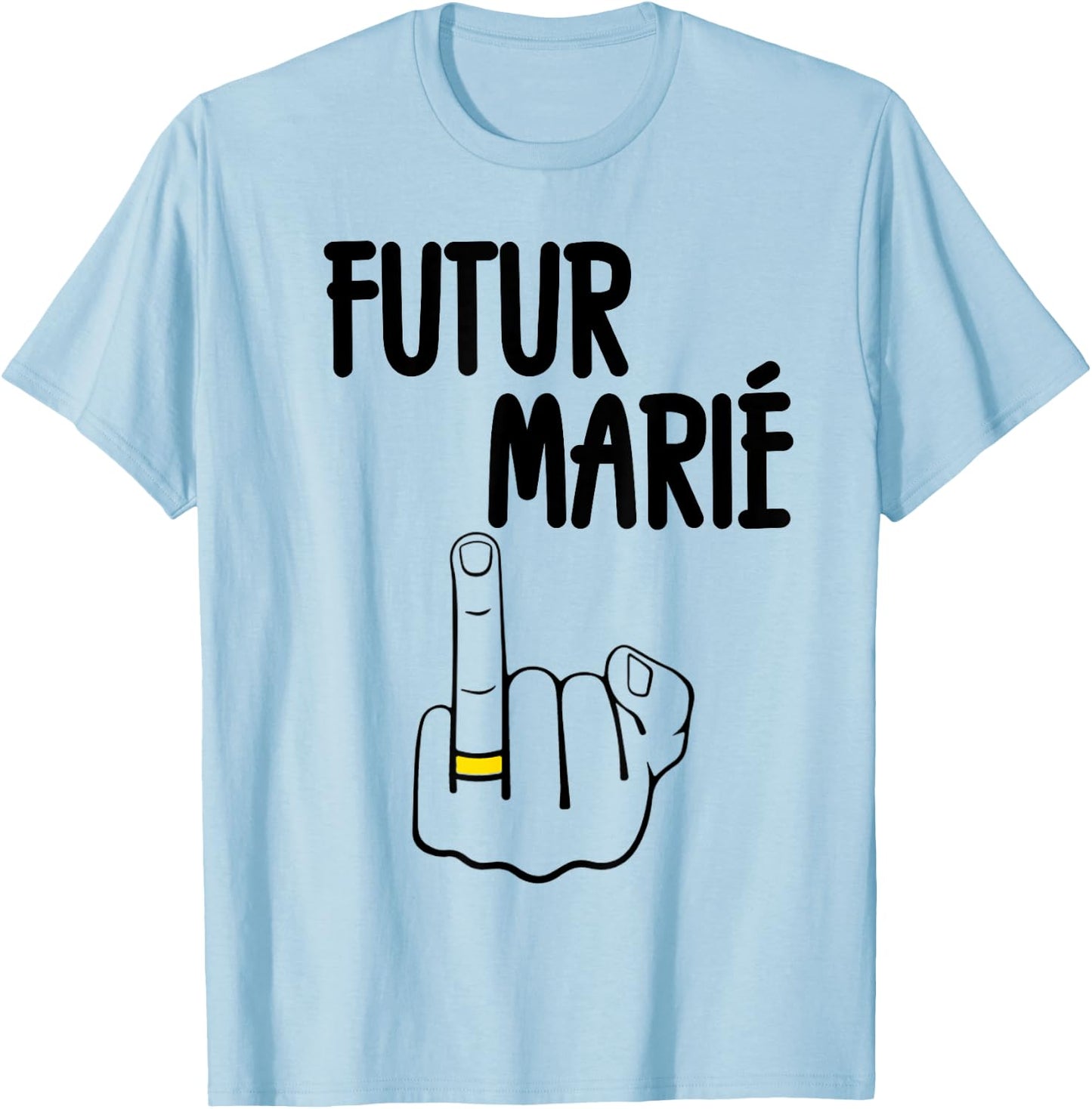Futur Marié Enterrement Vie De Garçon EVG Humour , white, S T-Shirt - T-Shirt | Light Blue