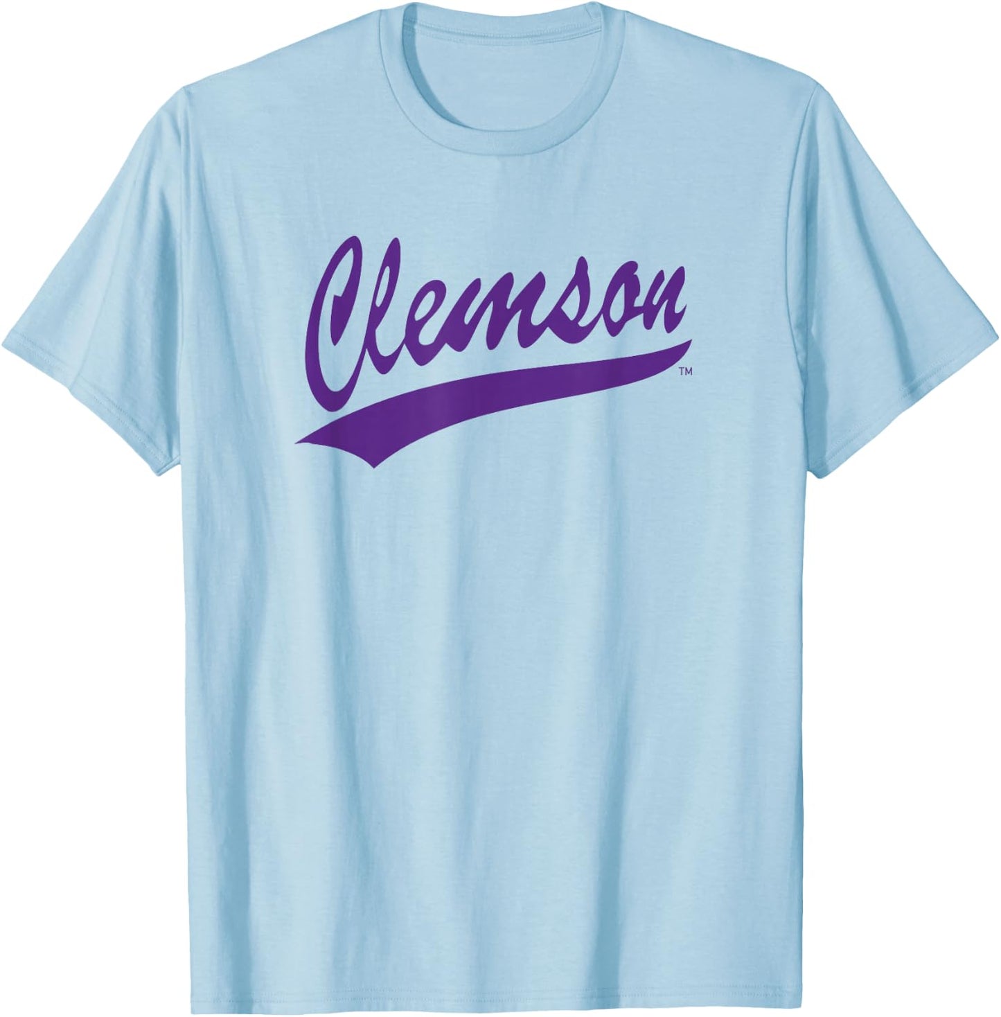 Elite Authentics Clemson Tigers Classic Logo Orange -Adult T-Shirt - T-Shirt | Light Blue