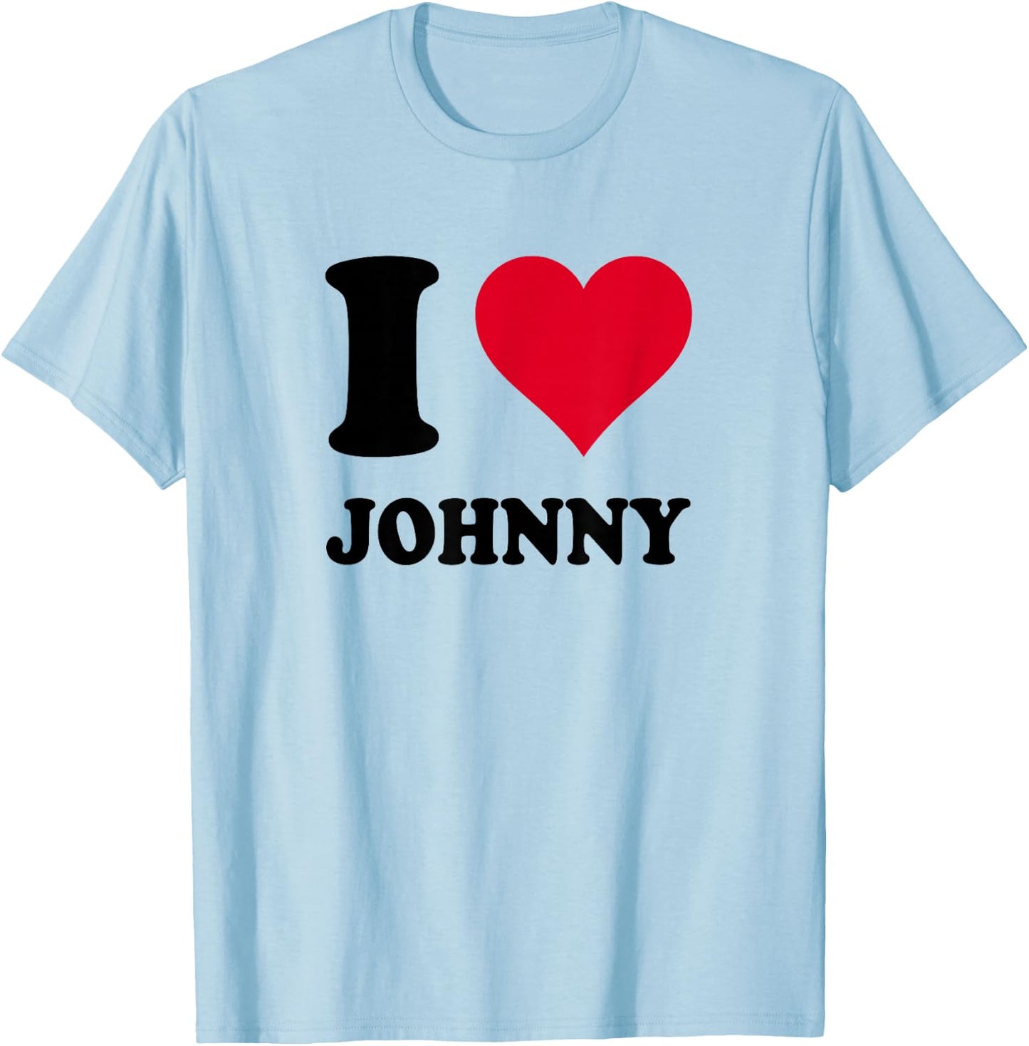 I Love Johnny , white, S T-Shirt - T-Shirt | Light Blue