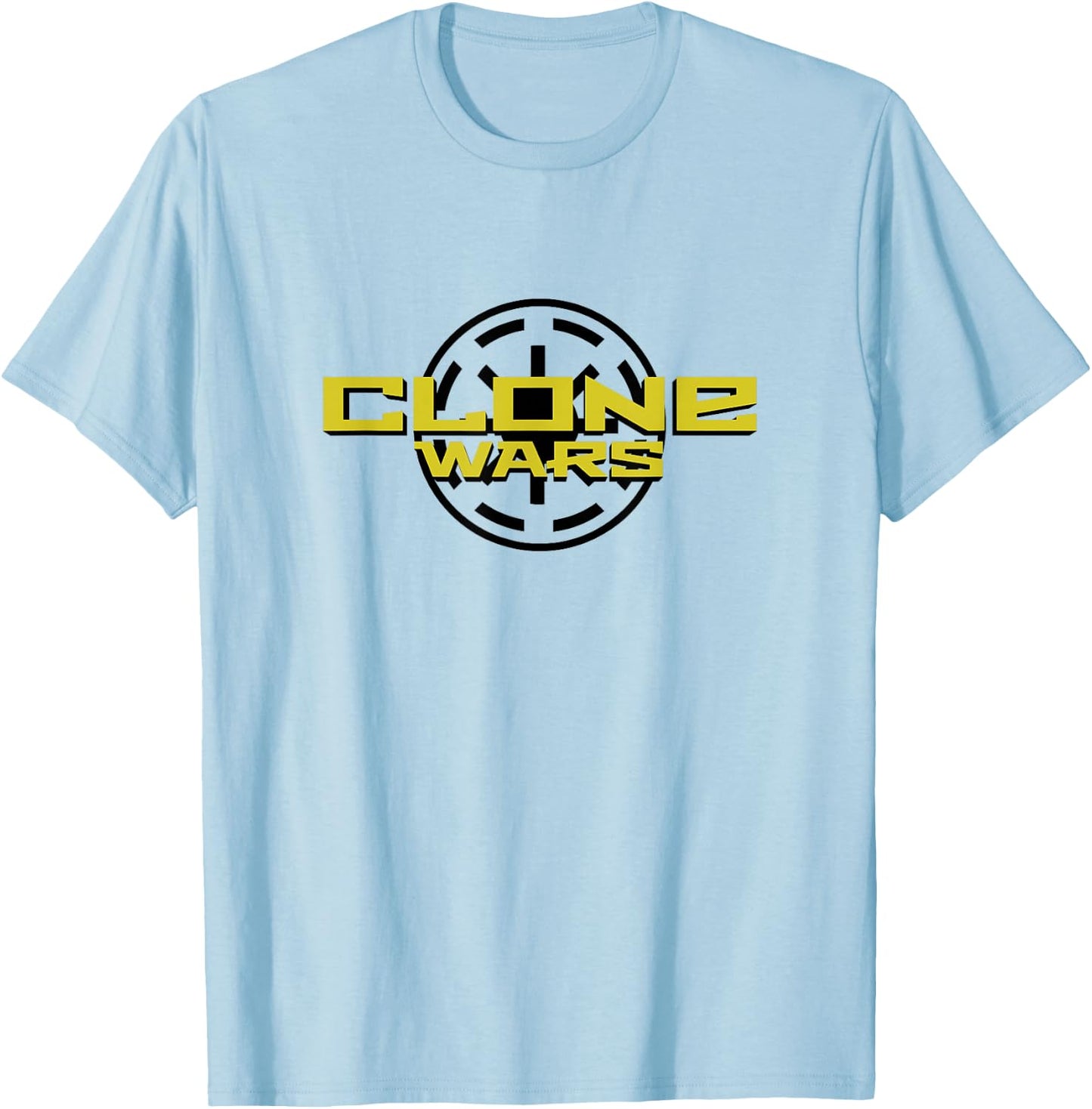 Star Wars: The Clone Wars Galactic Republic Emblem Text Logo T-Shirt - T-Shirt | Light Blue