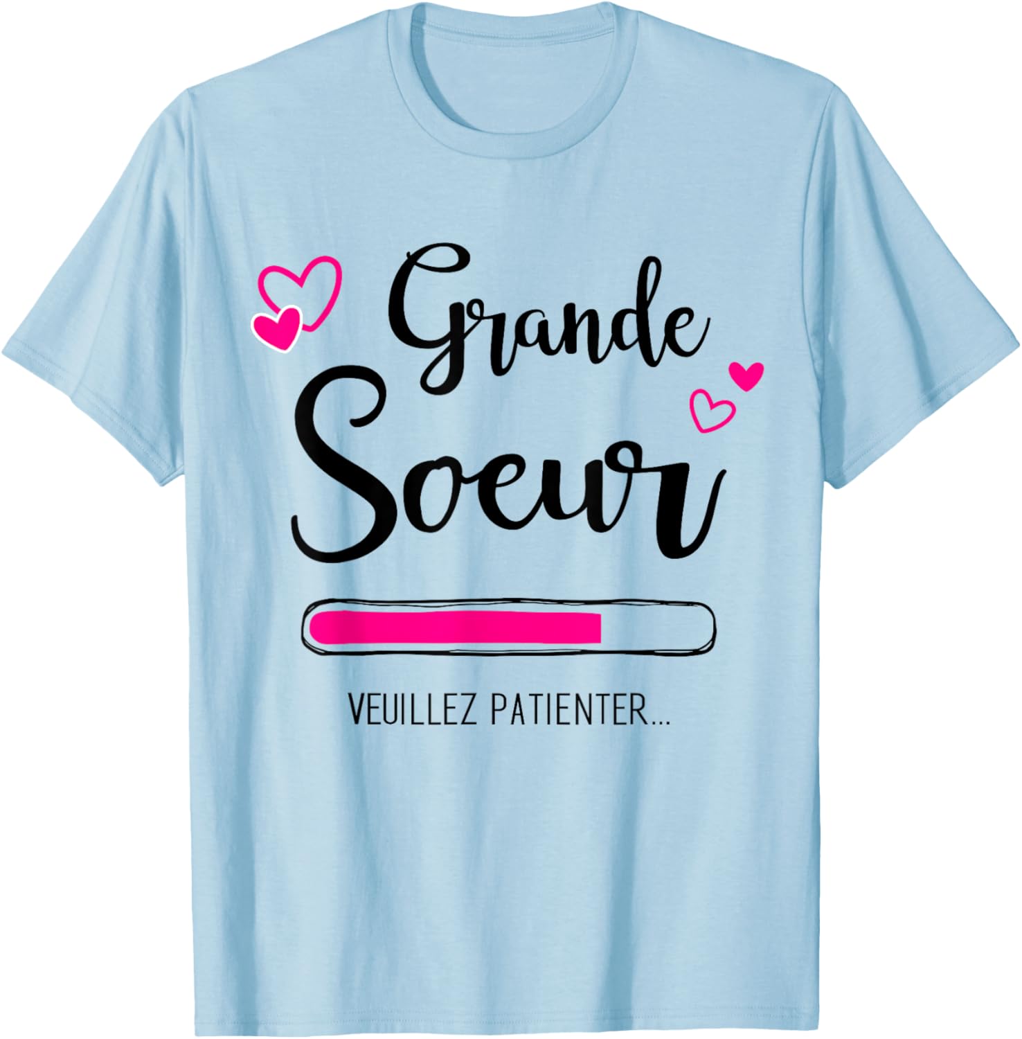 Big Sister Loading , white, S T-Shirt - T-Shirt | Light Blue