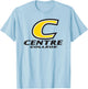 Centre College Colonels Stacked C Logo T-Shirt - T-Shirt | Light Blue
