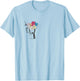 Vintage Coffee Maker Moka Pot with Flowers Coffee Moka T-Shirt - T-Shirt | Light Blue
