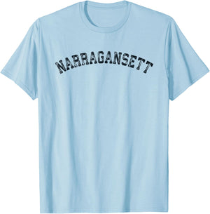 Vintage Narragansett RI T Shirt Scrum Old 401 Retro Sports T T-Shirt - T-Shirt | Light Blue