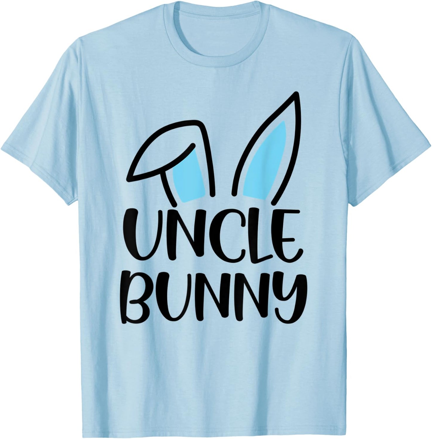 Funny Uncle Bunny Happy Easter Family Matching T-Shirt - T-Shirt | Light Blue