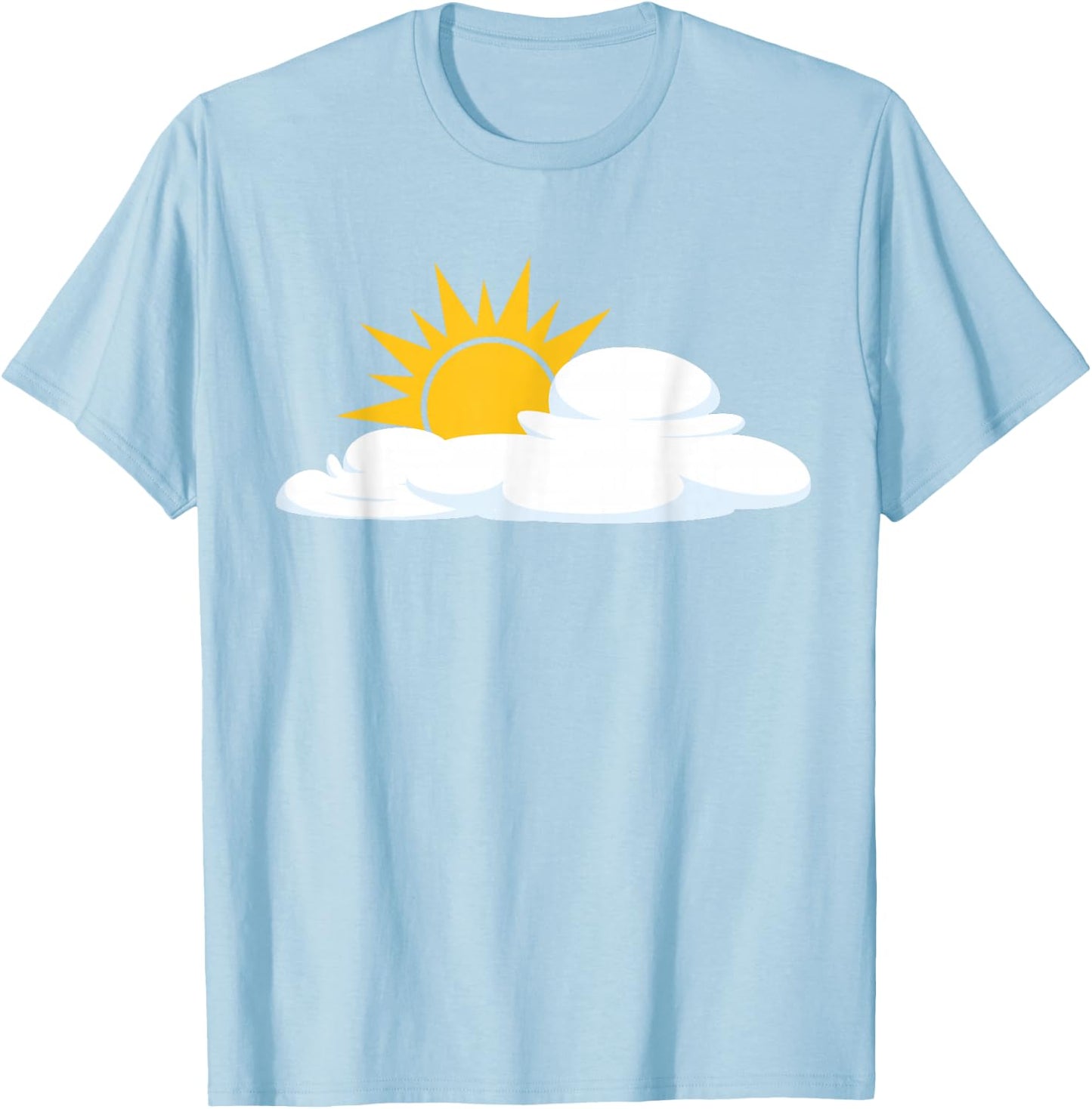 White Cloud with Sunshine , blue T-Shirt - T-Shirt | Light Blue