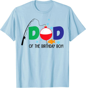 Dad of The Big One Fishing Boy First Birthday Ofishally T-Shirt - T-Shirt | Light Blue