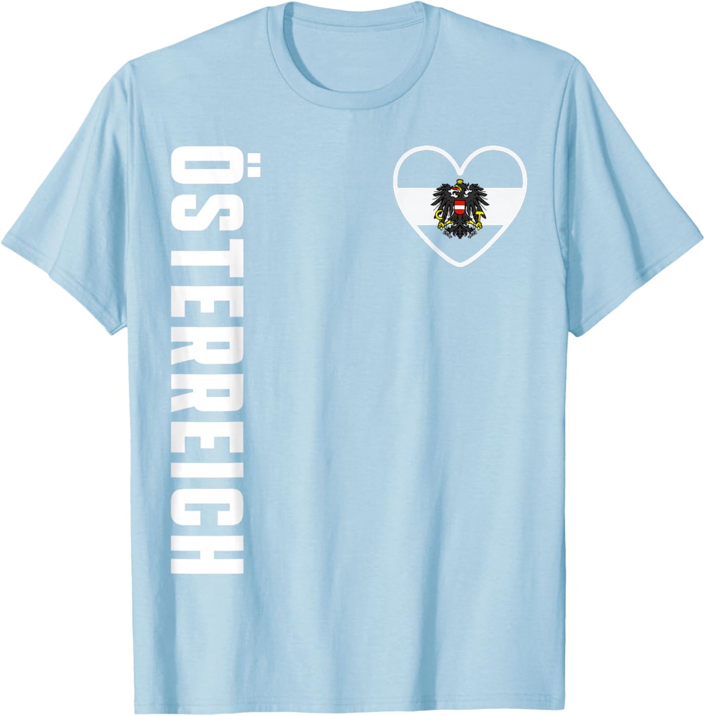 Österreich Flagge Adler Fan Austria Wappen Patriotisches T-Shirt - T-Shirt | Light Blue