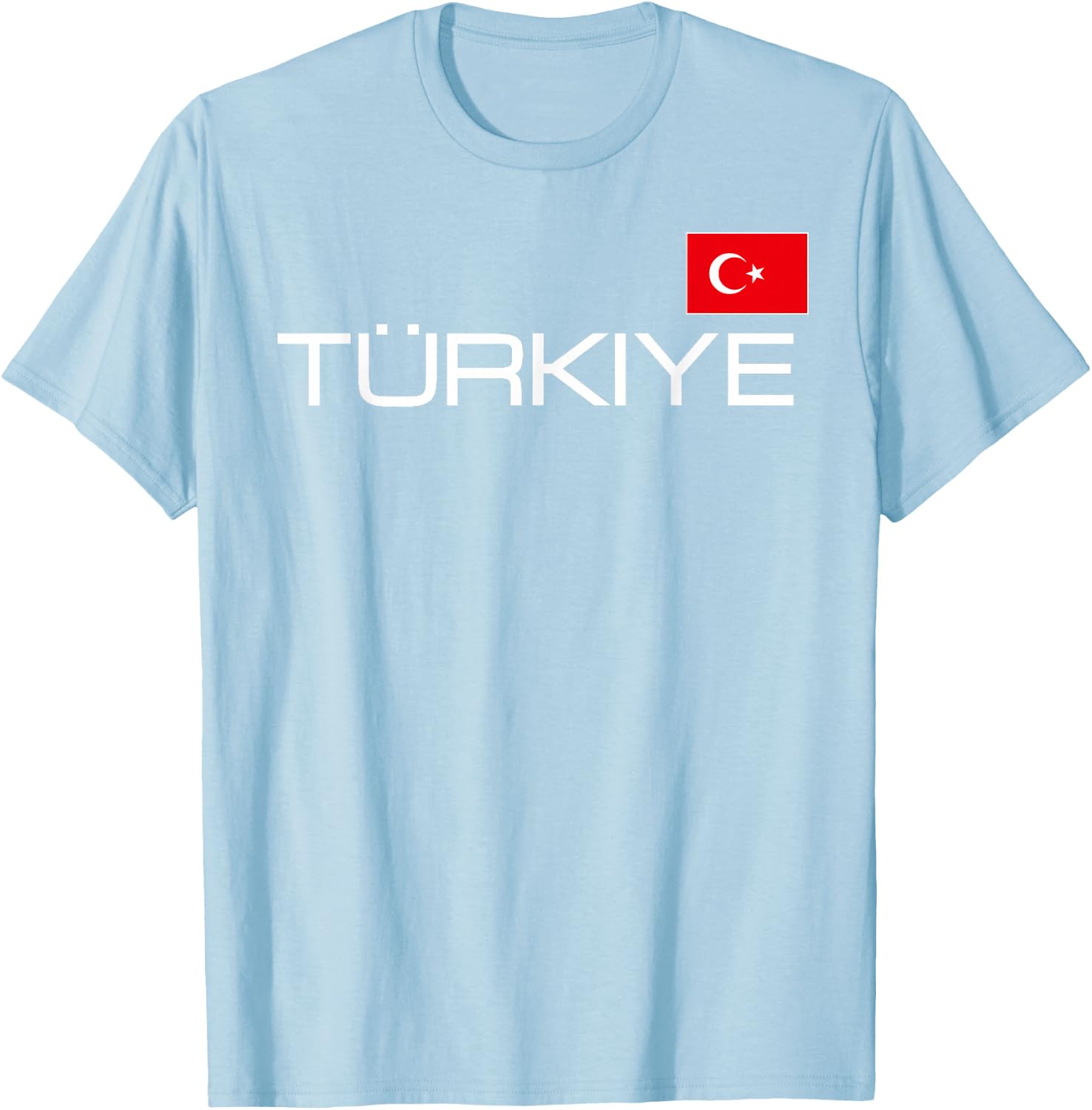 Turkiye Turkey Flag Turkish Sports Jersey Style T-Shirt - T-Shirt | Light Blue