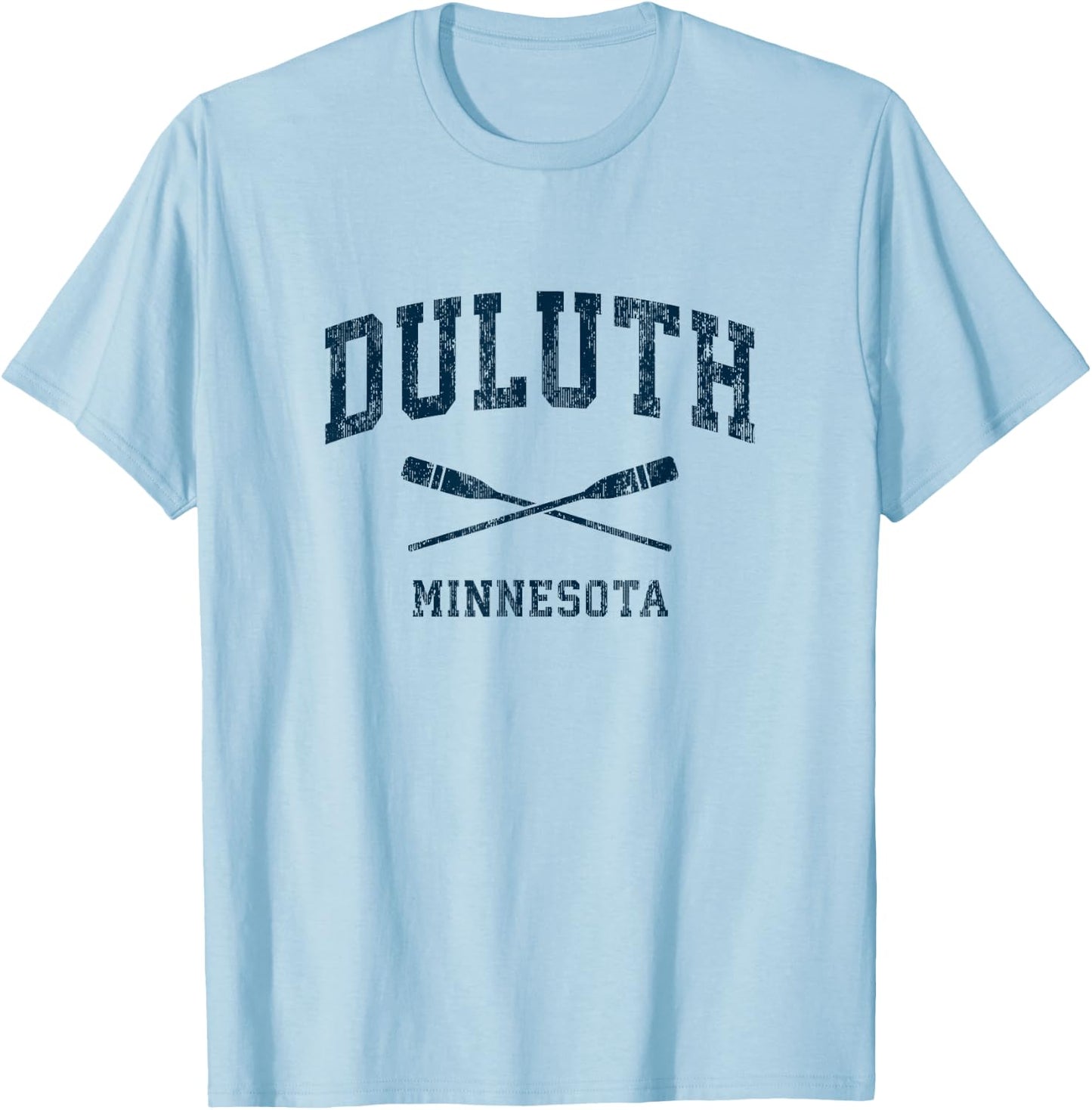 Duluth Minnesota Vintage Nautical Paddles Sports Oars T-Shirt - T-Shirt | Light Blue