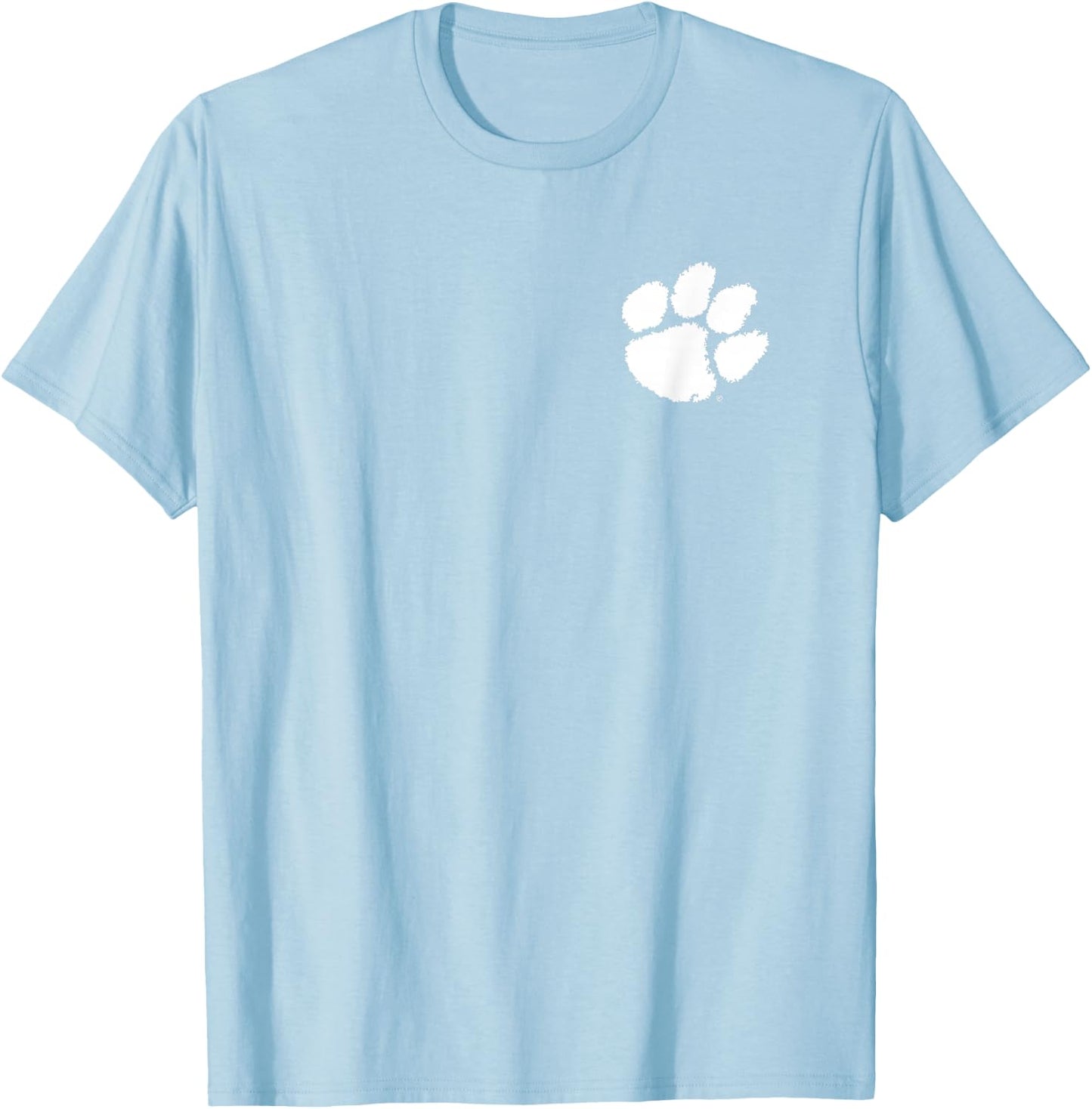 Clemson Tigers Front/Back Death Valley Orange Licensed T-Shirt - T-Shirt | Light Blue