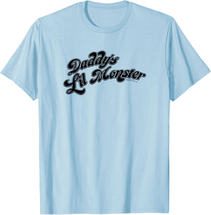 Suicide Squad Harley Quinn Daddy's Lil' Monster , White T-Shirt - T-Shirt | Light Blue