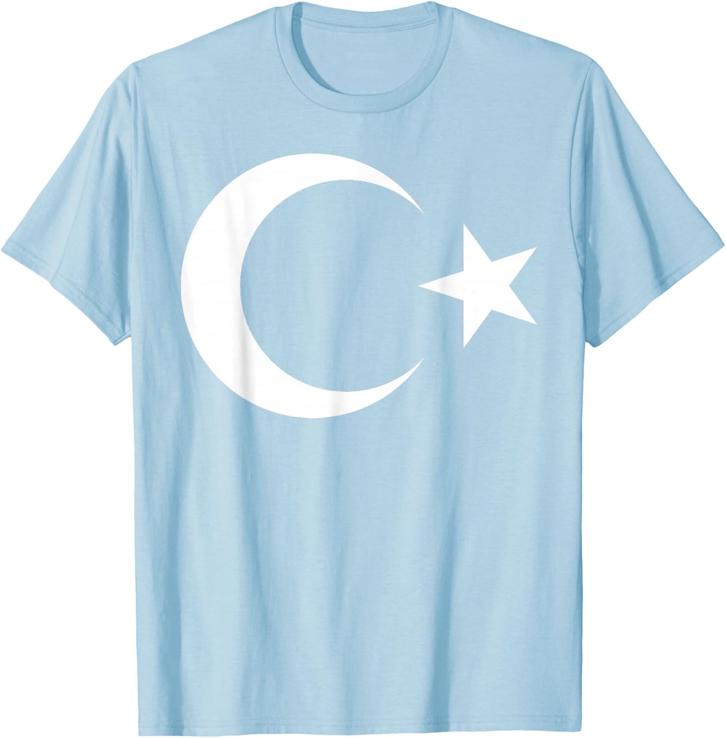 Turkish Flag Turkey Bayragi Türkiye Crescent Moon And Star T-Shirt - T-Shirt | Light Blue