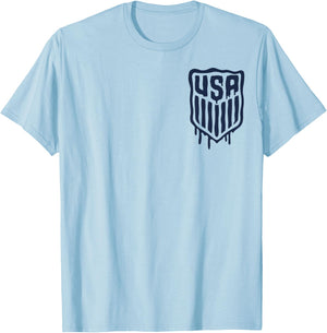 Officially Licensed US Soccer Federation Glory Drip Gear T-Shirt - T-Shirt | Light Blue
