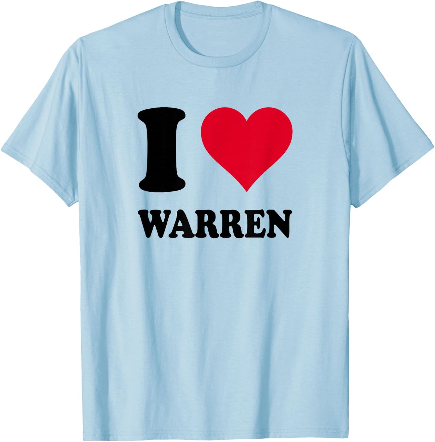 I Love Warren T-Shirt - T-Shirt | Light Blue