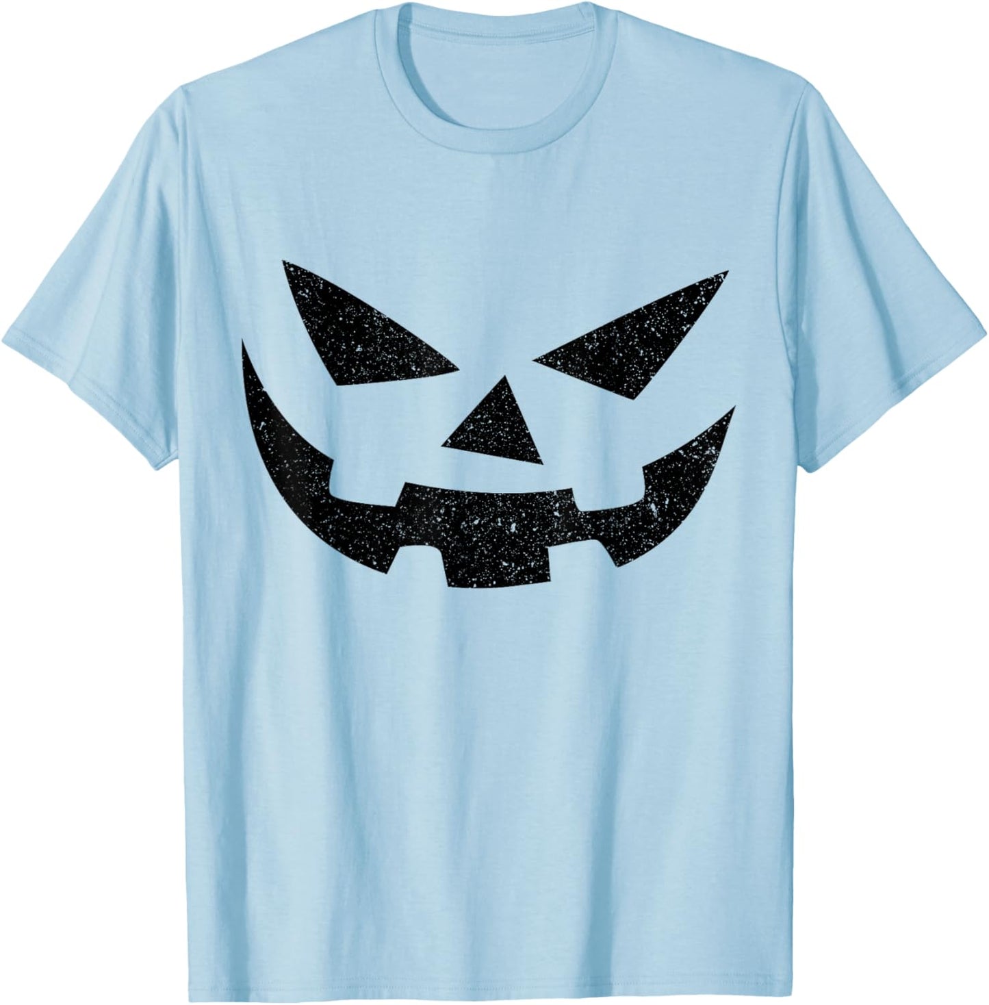 Jack O Lantern Shirt Men Women Kids Halloween Pumpkin Face T-Shirt - T-Shirt | Light Blue