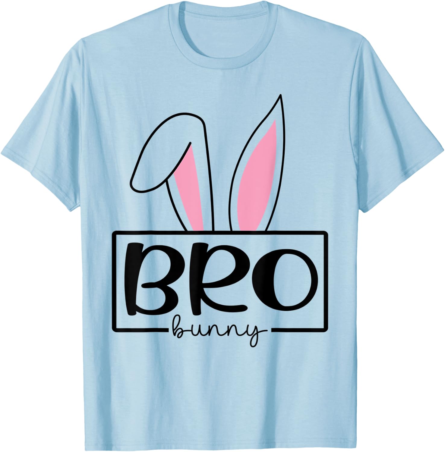 Funny Bro Bunny Happy Easter Family Matching T-Shirt - T-Shirt | Light Blue
