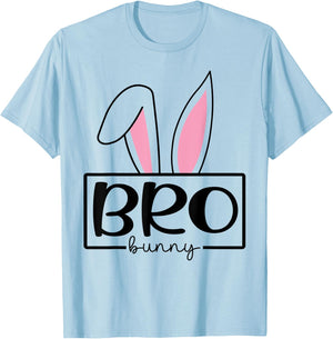 Funny Bro Bunny Happy Easter Family Matching T-Shirt - T-Shirt | Light Blue