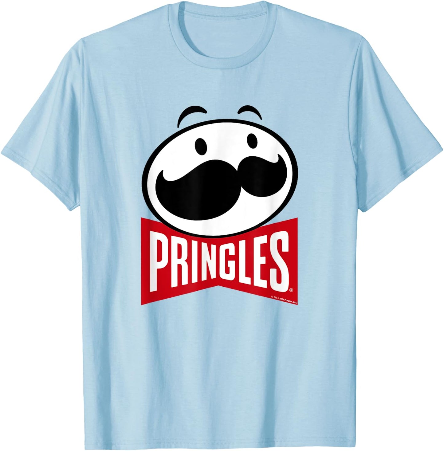 Pringles Modern Classic Logo , Red, S T-Shirt - T-Shirt | Light Blue