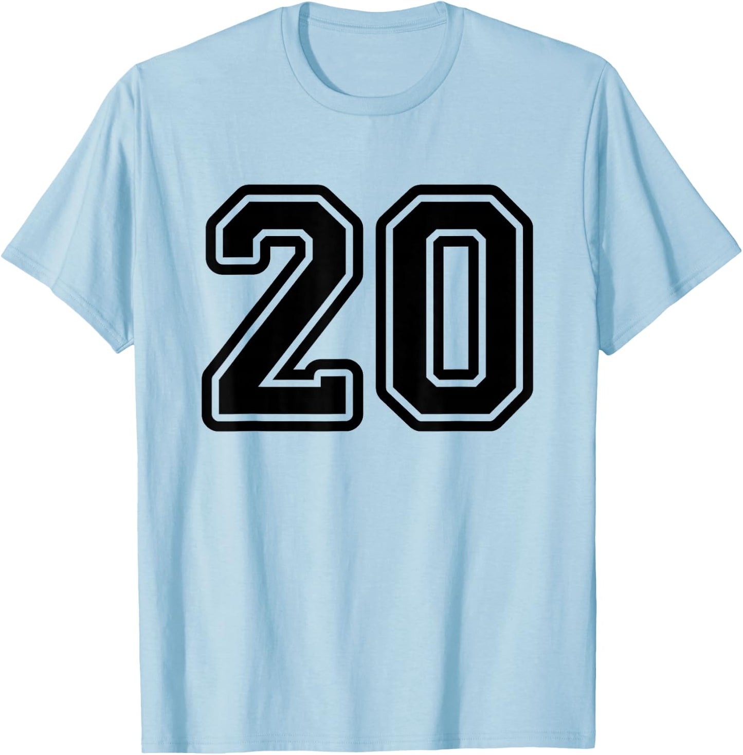 Sport Team Number #20 T-Shirt - T-Shirt | Light Blue