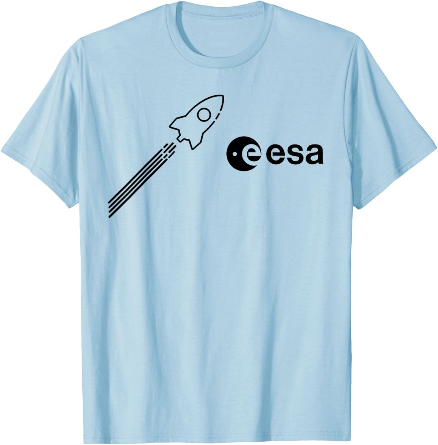 ESA European Space Agency Rocket Start Logo , gray T-Shirt - T-Shirt | Light Blue